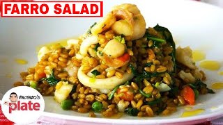 FARRO SALAD with Seafood  Farro Recipe  How to Cook Farro [upl. by Akkim]