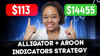 BINARY OPTIONS TRADING STRATEGY  ALLIGATOR  AROON INDICATOR PROFIT 113 TO 14455 [upl. by Ennaitsirhc]