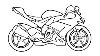 dessin facile  comment dessiner une moto cross facile  dessin kawaii  dessins facile [upl. by Kwabena]