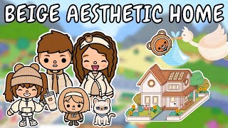 Beige Aesthetic 🪴🍼 Big Family Home 🤎 Toca Boca House Ideas 😍 TOCA GIRLZ [upl. by Enirehtahc]