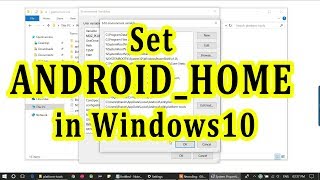 How to set ANDROIDHOME and environment variable for Android SDK in Windows 10 [upl. by Nodyroc]