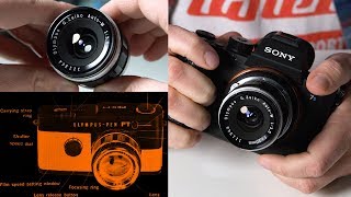 Adapting Olympus PenF HalfFrame Lenses to your Digital Camera [upl. by Ytsirhk]