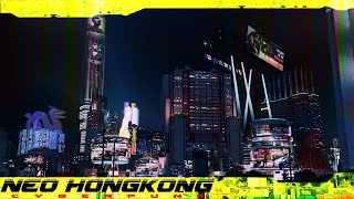 Cities Skylines  Cyberpunk City Neo HongKong  Rebuilding Hologram PO Mod 17v  22 [upl. by Egiaf]