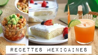 3 RECETTES MEXICAINES VEGAN  Gâteau Tres Leches Agua Fresca Coctel [upl. by Silma]