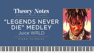 Juice WRLD  Legends Never Die  Piano Medley Tutorial [upl. by Ondrej530]