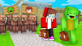 Why Did Villagers Kick Mikey and JJ Out Of The Village in Minecraft Maizen [upl. by Lyns45]