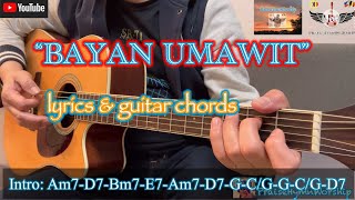 BAYAN UMAWIT  ENTRANCE HYMNw LYRICS amp GUITAR CHORDS STRUMMING FOR BEGINNERS [upl. by Alphonso]