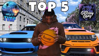 TOP 5 BEST FREE GTA RP Fivem Servers Public Non Whitelist [upl. by Nananne]