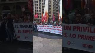 UGT y CCOO se concentran en Zaragoza por el Día del Trabajo Decente [upl. by Haven]