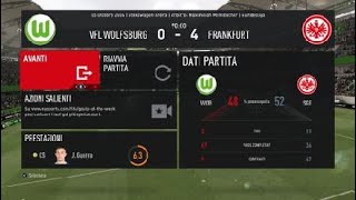 FIFA 22 Modalità Carriera 7 giornata della Bundesliga Wolfsburg Entraicht Francoforte [upl. by Hebner]