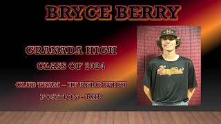 BRYCE BERRY BASEBALL RECRUIT  2024 RHP [upl. by Jude]