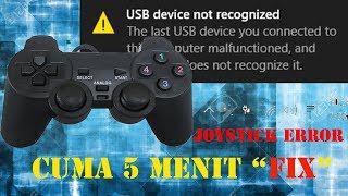 MEMPERBAIKI JOYSTICK PS USB USB NOT RECOGNIZED [upl. by Yerxa]