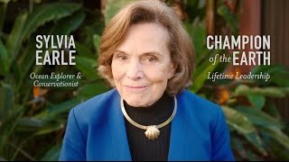 Oceanographer Sylvia Earle awarded Lifetime Achievement honor as a Champion of the Earth [upl. by Sigsmond514]