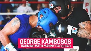 George Kambosos Training with Manny Pacquiao [upl. by Nothgiel920]