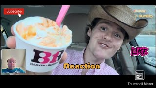 Reaction to BaskinRobbins Marigold Dreamsicle Ice Cream Review [upl. by Nednarb]