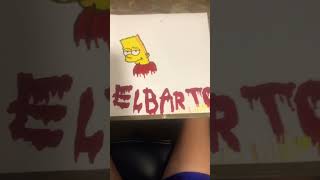 Drawing Bart bartthesimpsonsshowfunnycomedybartsimpsonartdrawinggraffitistyleelbarto [upl. by Lavine]