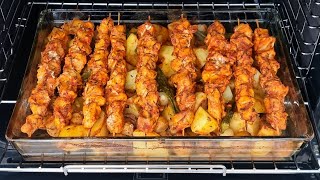 Perfect Chicken Skewer Recipe  Chicken Shish Kebab in the Oven [upl. by Lon]