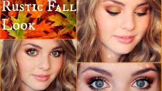 Green Gold amp Bronze Rustic Makeup Look for Fall Homecoming Makeup for a Deeper Coloured Dress [upl. by Talbert16]