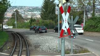 Stadtbahn Stuttgart linia U10 Zahnradbahn quotZackequot  führerstandsmitfahrt [upl. by Ardnekal564]