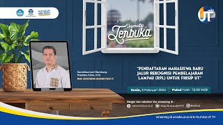 Pendaftaran Mahasiswa Baru Jalur Rekognisi Pembelajaran Lampau RPL untuk FHISIP UT  Seputar UT [upl. by Soracco]