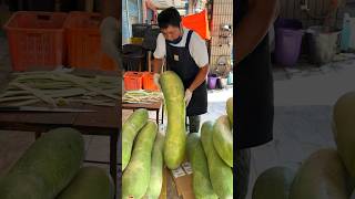 The Most Unique Long Fruit  Winter Melon Cutting Skills in Taiwan [upl. by Byrle]