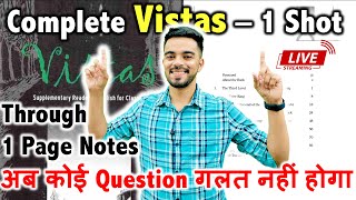 1 Shot of Vistas from 1 Page short Notes  LIVE Stream  CBSE Class 12th [upl. by Leor53]