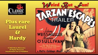 Weird But Fun  Tarzan Escapes 1936  Johnny Weissmuller  Maureen OSullivan  John Buckler [upl. by Yorztif860]