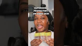 NEW Supergoop Tinted Sunscreen on Darker Skin skincare mineralsunscreenfordarkerskin [upl. by Cartan]