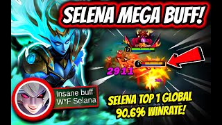 ¡SELENA BUFF ESTA DEMASIADO FUERTE SELENA TOP 1 GLOBAL 906 WINRATE  MOBILE LEGENDS [upl. by Aehtrod456]