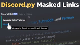 How to create Masked Links in bot Embeds in Discordpy [upl. by Burt478]