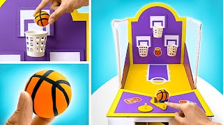 Cùng Làm amp Chơi Bảng Bóng Rổ NBA  DIY Dễ Từ Bìa Cứng 🏀 [upl. by Ccasi654]