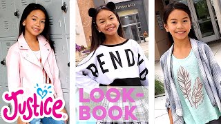 JESSALYN GRACES JUSTICE LOOKBOOK  BACK TO SCHOOL 💗 JUSTICE [upl. by Enoob]