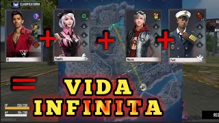 LA MEJOR COMBINACIÓN DE HABILIDADES PARA OBTENER VIDA INFINITA EN FREE FIRE ✨ [upl. by Rajiv]