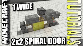 Minecraft Bedrock  2x2 SPIRAL PISTON DOOR 🚪  Tutorial  PS4  MCPE  Xbox  Windows amp Switch [upl. by Ynaffet]