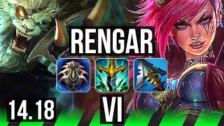 RENGAR vs VI JGL  Rank 1 Rengar Rank 3 700 games Godlike  EUW Challenger  1418 [upl. by Volney660]