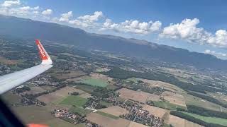 EasyJet A320  Geneva airport LSGG takeoff inc Lake GenevaLeman  September 2023 [upl. by Nivel591]