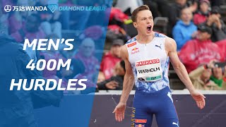 Karsten Warholm cruises to 2nd successive win in Stockholm 400m hurdles  Wanda Diamond League 2023 [upl. by Shelburne]