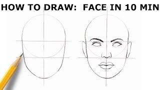 HOW TO DRAW FACE  Basic Proportion [upl. by Godiva613]