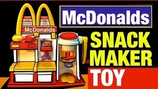 McDonalds Toys Hamburger Maker Playset Vintage McDonalds Snack Food Maker Toy Review by Mike Mozart [upl. by Anaujal]