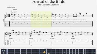 Arrival of the Birds Guitar tab The Cinematic Orchestra [upl. by Ainotahs]