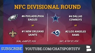 NFL Playoff Bracket NFC amp AFC Playoff Schedule Picture And Matchups For 2019 Divisional Round [upl. by Chris227]