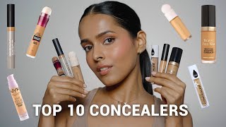 MY TOP 10 CONCEALERS  Swatches and Review  starting Rs350 [upl. by Trautman64]