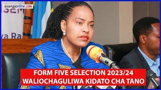 TAMISEMI FORM FIVE SELECTION 20232024 TAARIFA KWA WANAFUNZI WALIOCHAGULIWA KIDATO CHA TANO NA VYUO [upl. by Jenkins852]