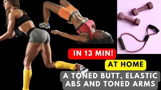 The workout will tighten your buttocks the first time  Press  arms in 12 minutes With equipment [upl. by Azaria54]