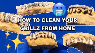 How To Clean and Polish Your GRILLZ From Home 🥶⭐ Household Items [upl. by Ecirtnahs]