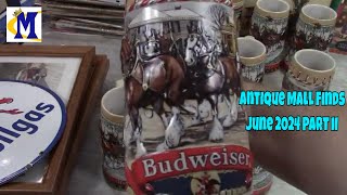 Antique Mall Finds June 2024 Part II Budweiser Beer Steins amp Standard Oil Prints and Plates [upl. by Godbeare165]