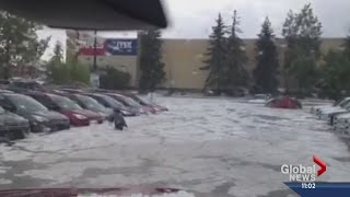 Photos video show intensity of Calgary thunderstorm [upl. by Vivie]