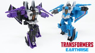 Transformers Earthrise Cybertronian Villians Skywarp and Thundercracker Review [upl. by Merriam]