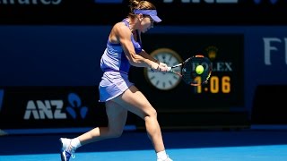 Karin Knapp v Simona Halep highlights 1R  Australian Open 2015 [upl. by Allez543]