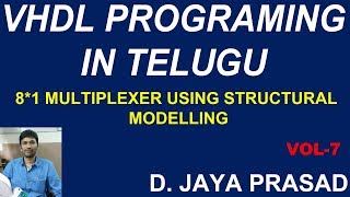 VHDL PROGRAMMING IN TELUGU  8 TO 1 MULTIPLEXER USING STRUCTURAL MODELLING [upl. by Ayin]